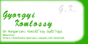 gyorgyi komlossy business card